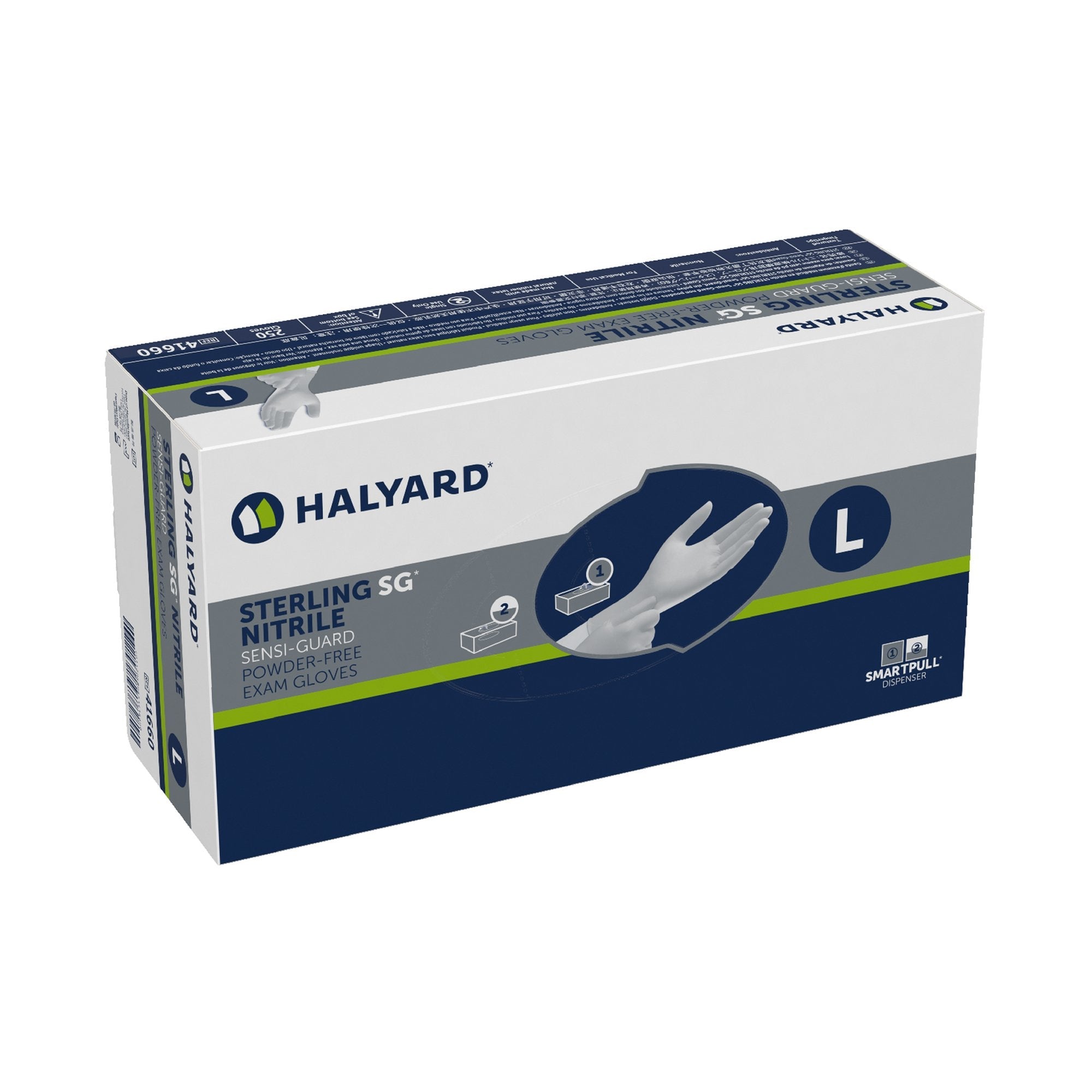 Sterling SG® Nitrile Exam Glove, Large, Silver 41660
