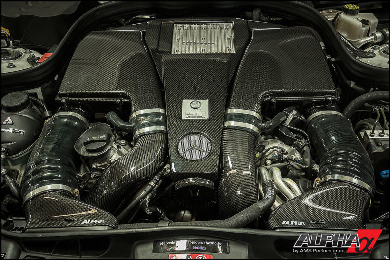 AMS Performance 2014+ Mercedes-Benz CLS63 AMG 4Matic 5.5L Biturbo Alpha Carbon Fiber Induction Kit ALP.12.08.0001-1