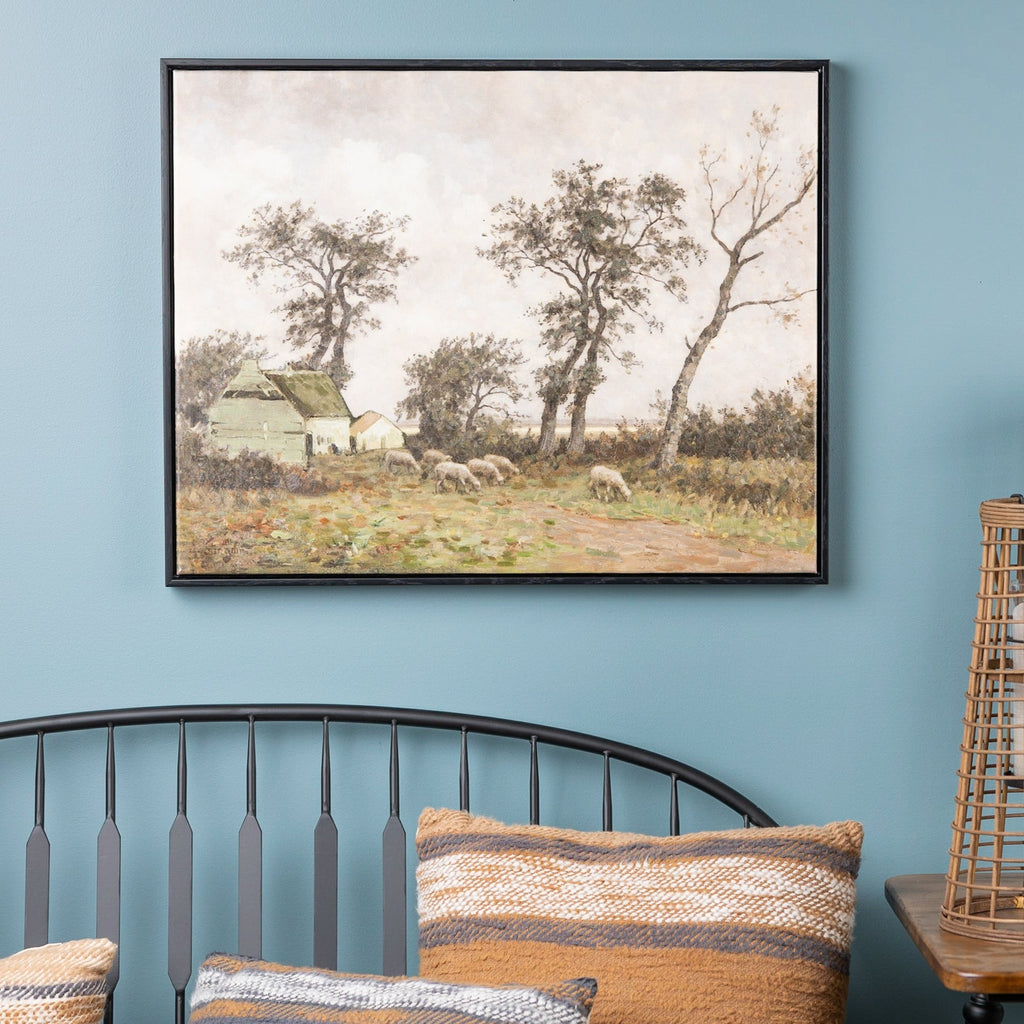 Framed Farm Canvas Wall Art 28"L