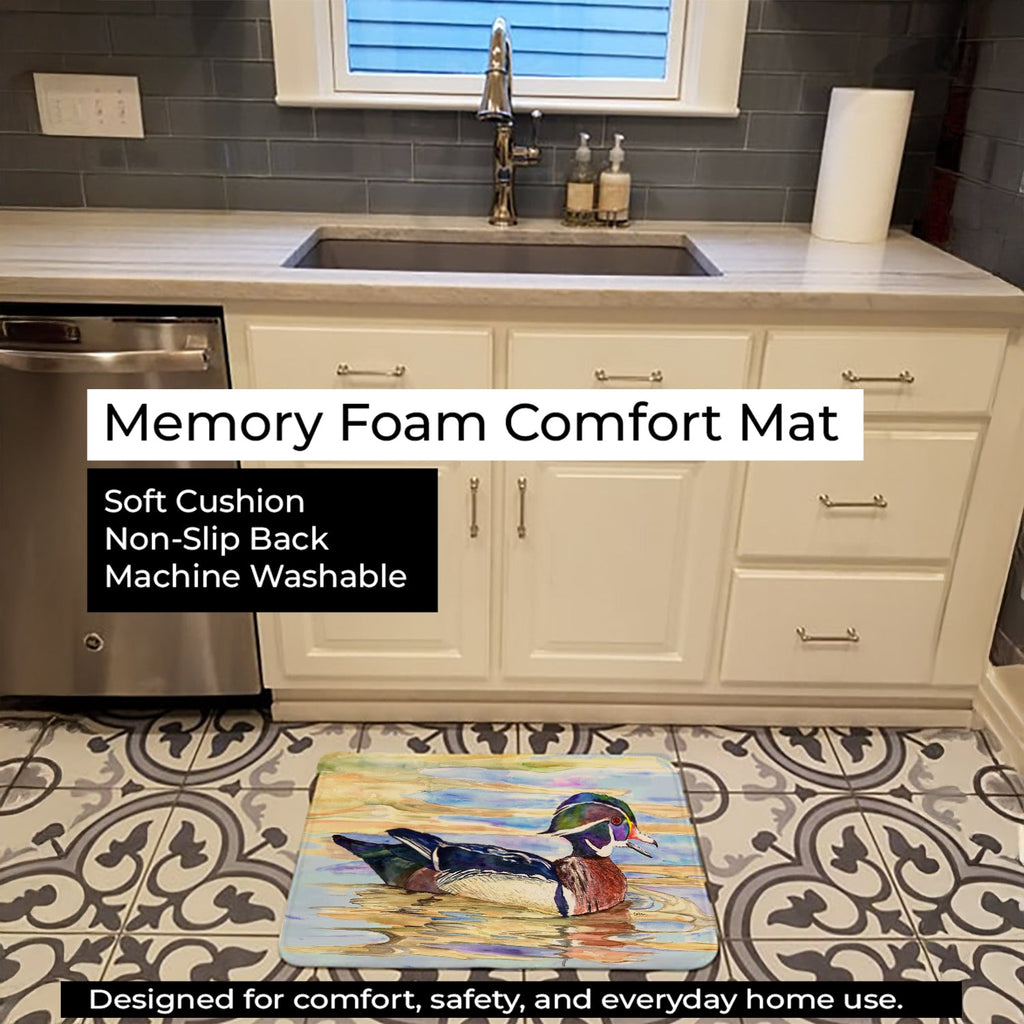 Wood Duck Memory Foam Kitchen Mat Machine Washable Anti-Fatigue Cushion Comfort Bath or Kitchen Rug