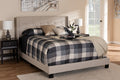 Baxton Studio Lisette Modern and Contemporary Charcoal Grey Fabric Upholstered King Size Bed