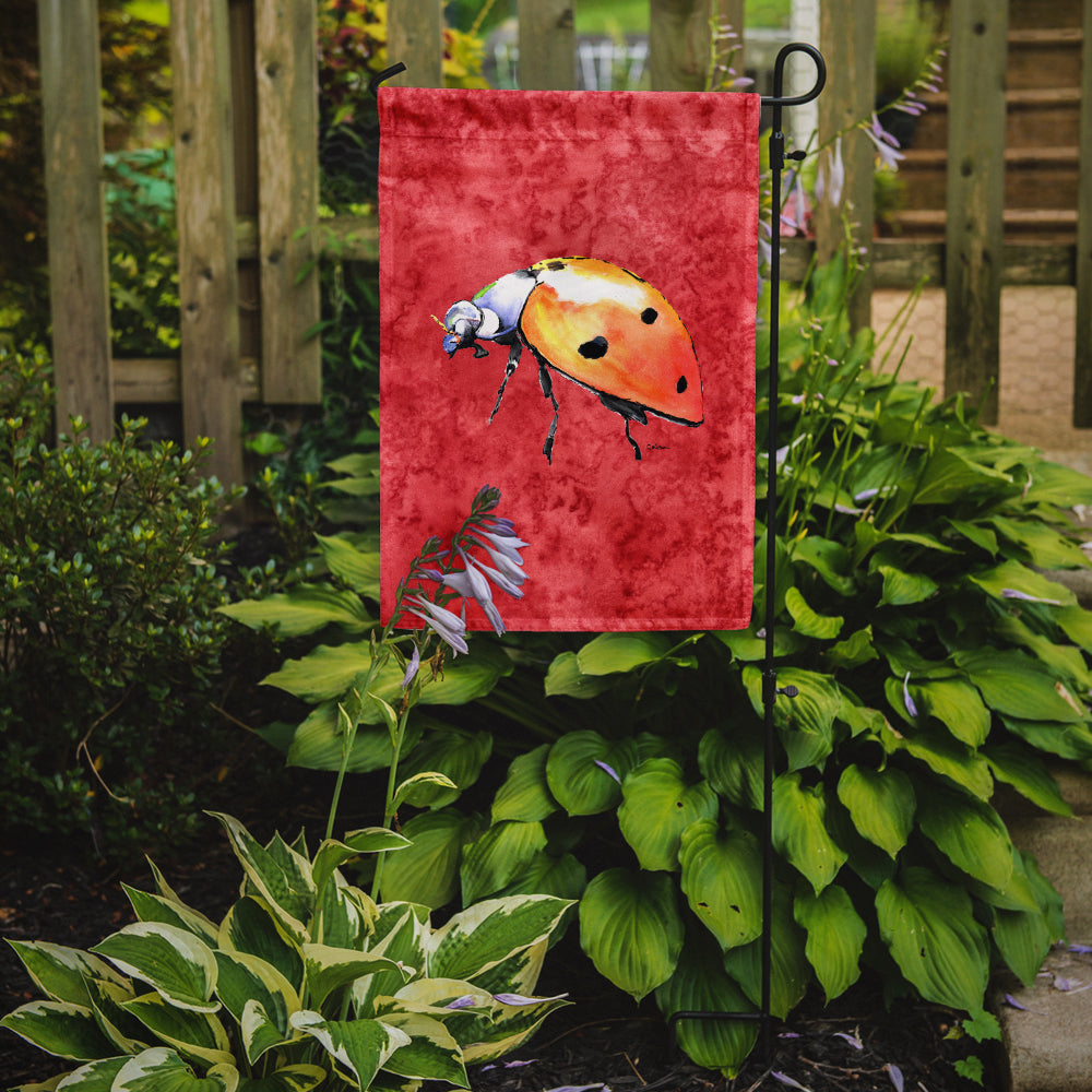 Lady Bug on Red Garden Flag Mailbox Decorative Yard Banner Outside Patio Artwork for Flower Beds, Garden Size, Multicolor