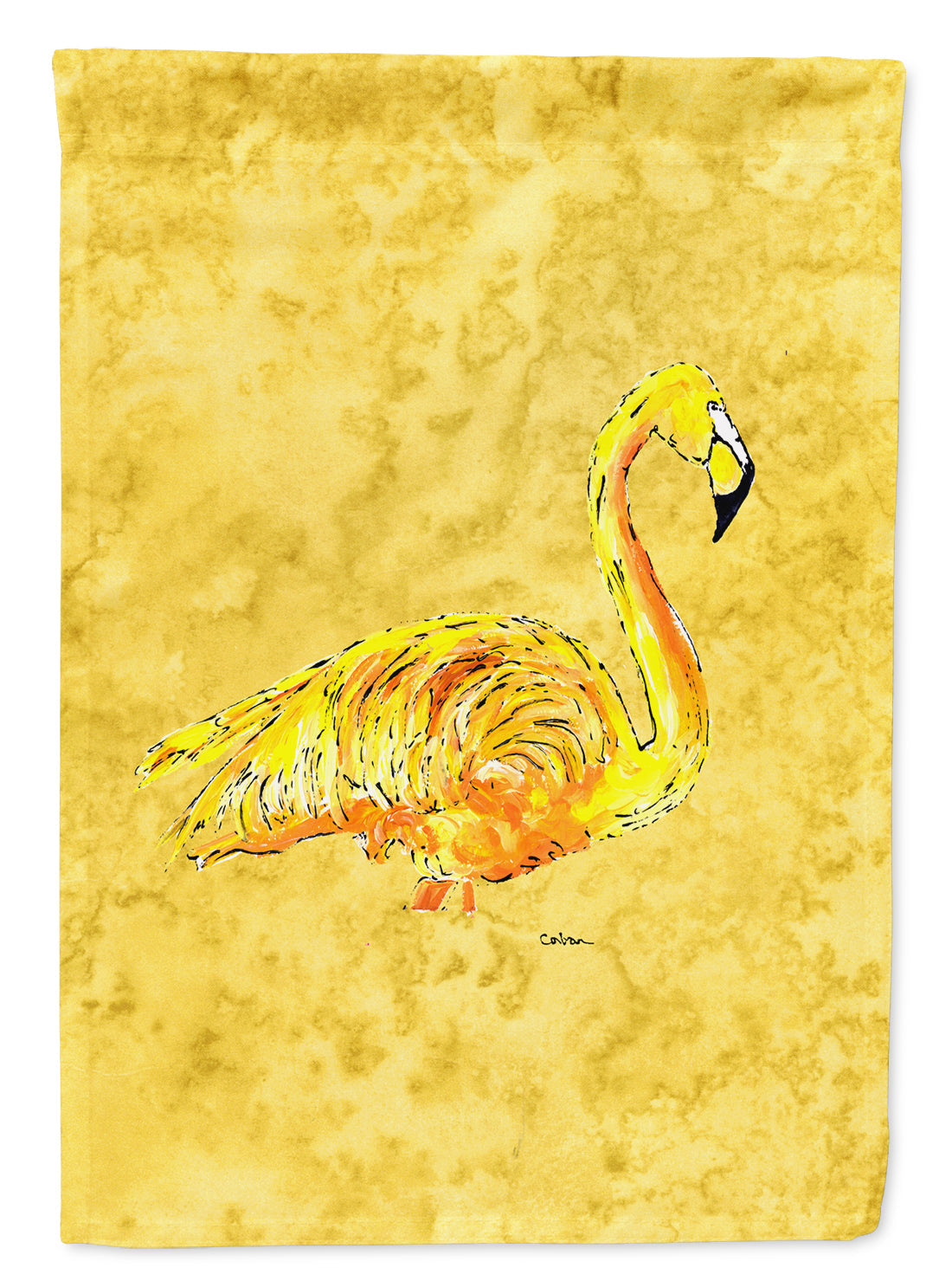 Flamingo on Yellow Garden Flag Mailbox Decorative Yard Banner Outside Patio Artwork for Flower Beds, Garden Size, Multicolor