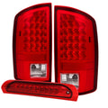 SPYDER Xtune Dodge Ram 02-06 1500 LED Tail Light w/ LED 3rd Brake Lamps- Red Clear ALT-JH-DR02-LED-SET-RC 9032776