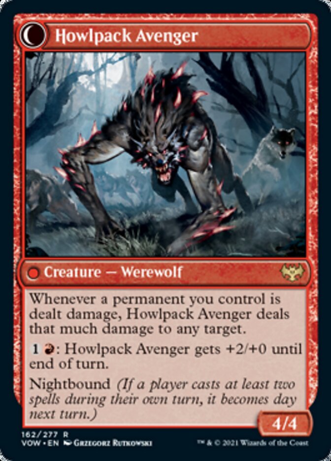 Ill-Tempered Loner // Howlpack Avenger (VOW-162) - Innistrad: Crimson Vow: (Double Faced Transform) Foil