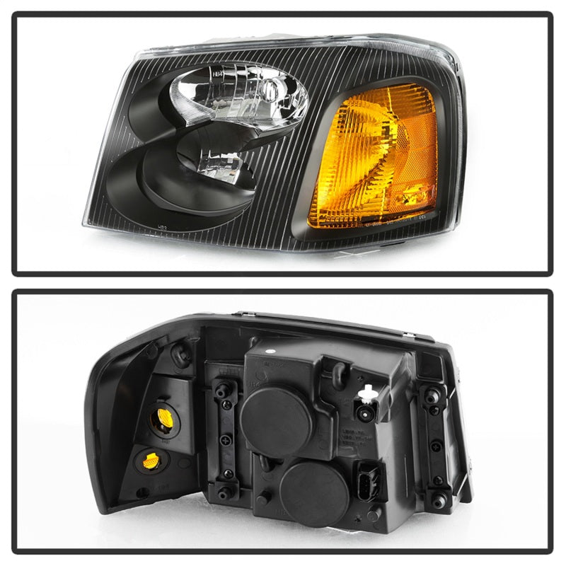SPYDER xTune 02-09 GMC Envoy OEM Style Headlights - Black (HD-JH-GEN02-AM-BK) 9042652