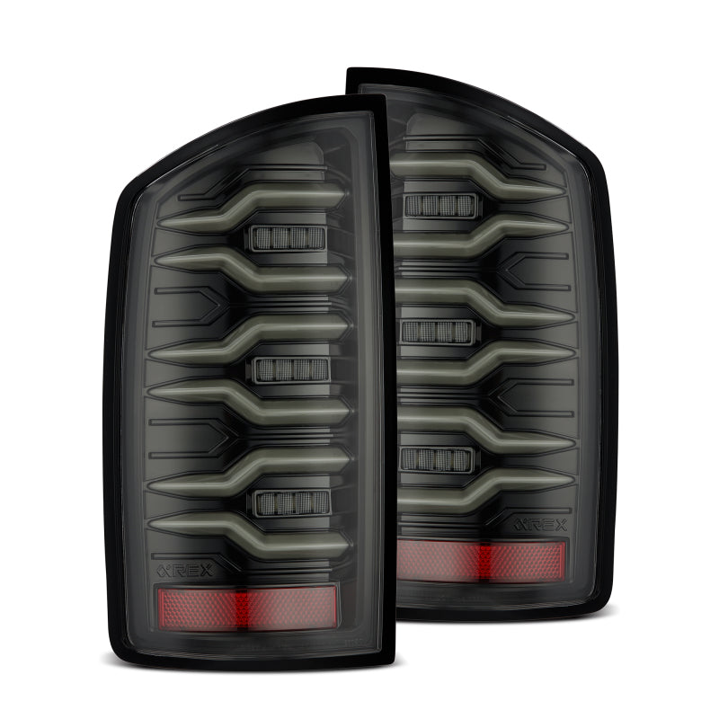AlphaRex 07-08 Dodge Ram1500/07-09 Dodge Ram 2500+3500 Luxx-Series LED Tail Lights(Pair) Alpha Black 641050 *Discontinued