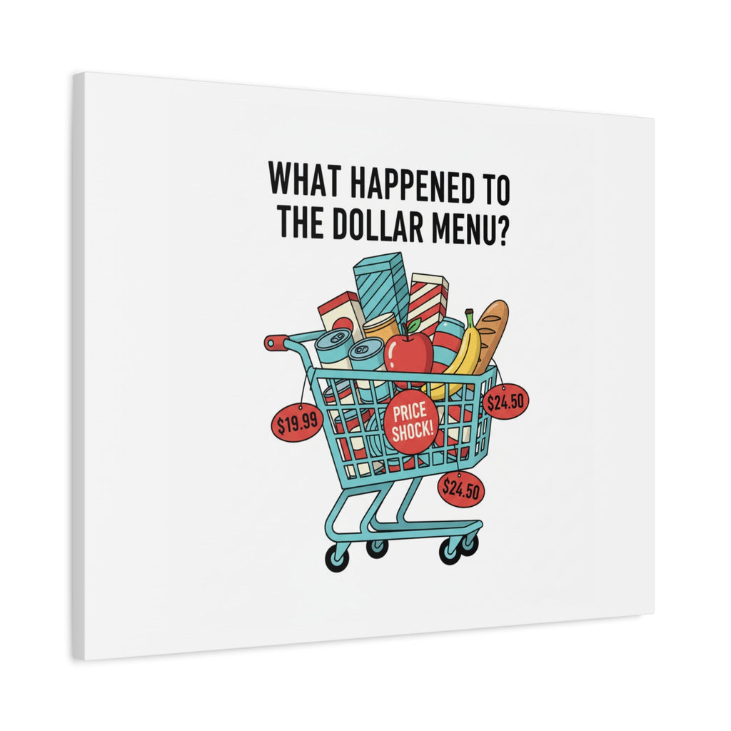 What Happened to the Dollar Menu? Canvas | Grocery Prices Meme, Price Shock Wall Art