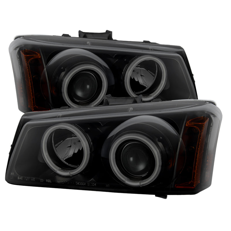 SPYDER Chevy Silverado 1500/2500/3500 03-06 CCFL Halo LED Black Smoke PRO-YD-CS03-CCFL-BSM 5078728