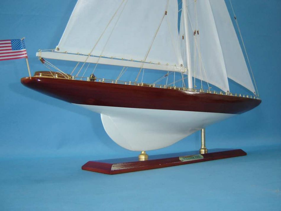 Wooden William Fife Limited Model Sailboat Decoration 35""