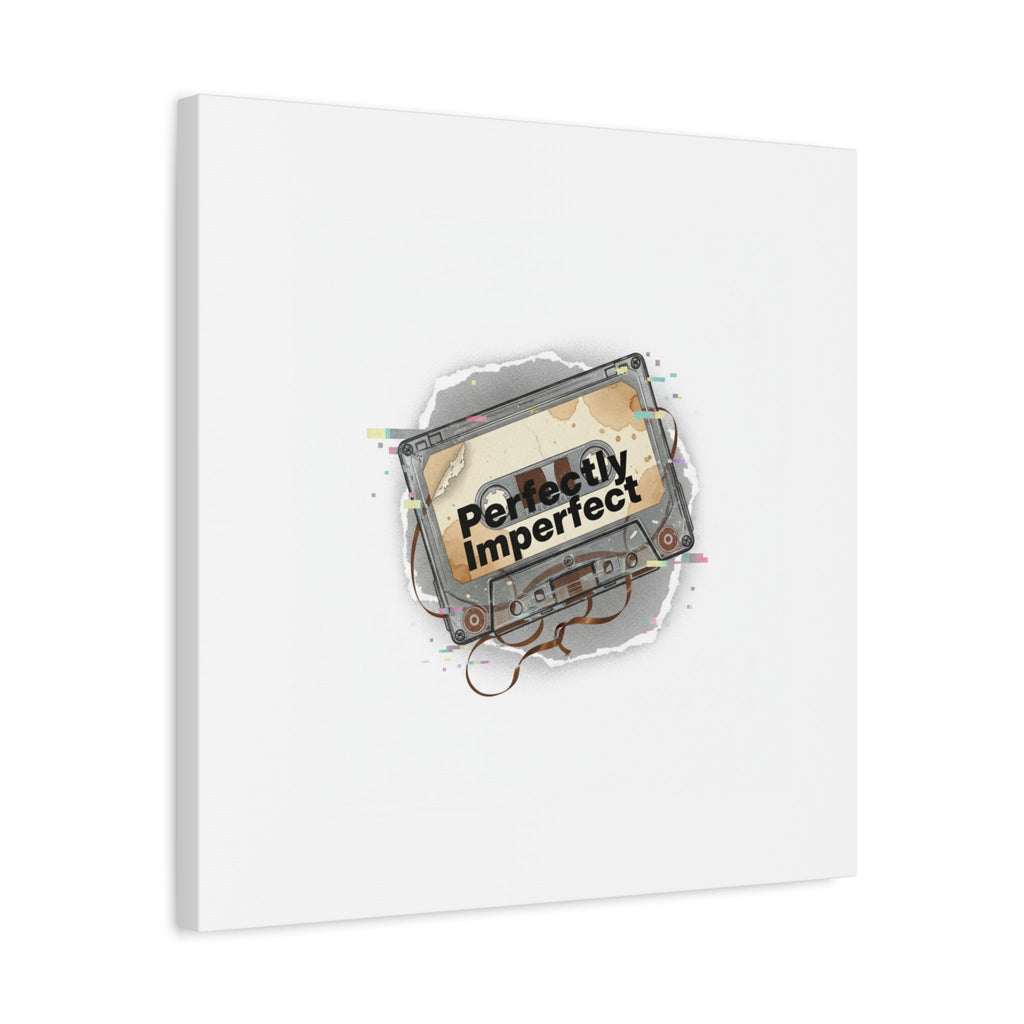 Perfectly Imperfect Cassette, Canvas Print | Analog Error, glitch art static