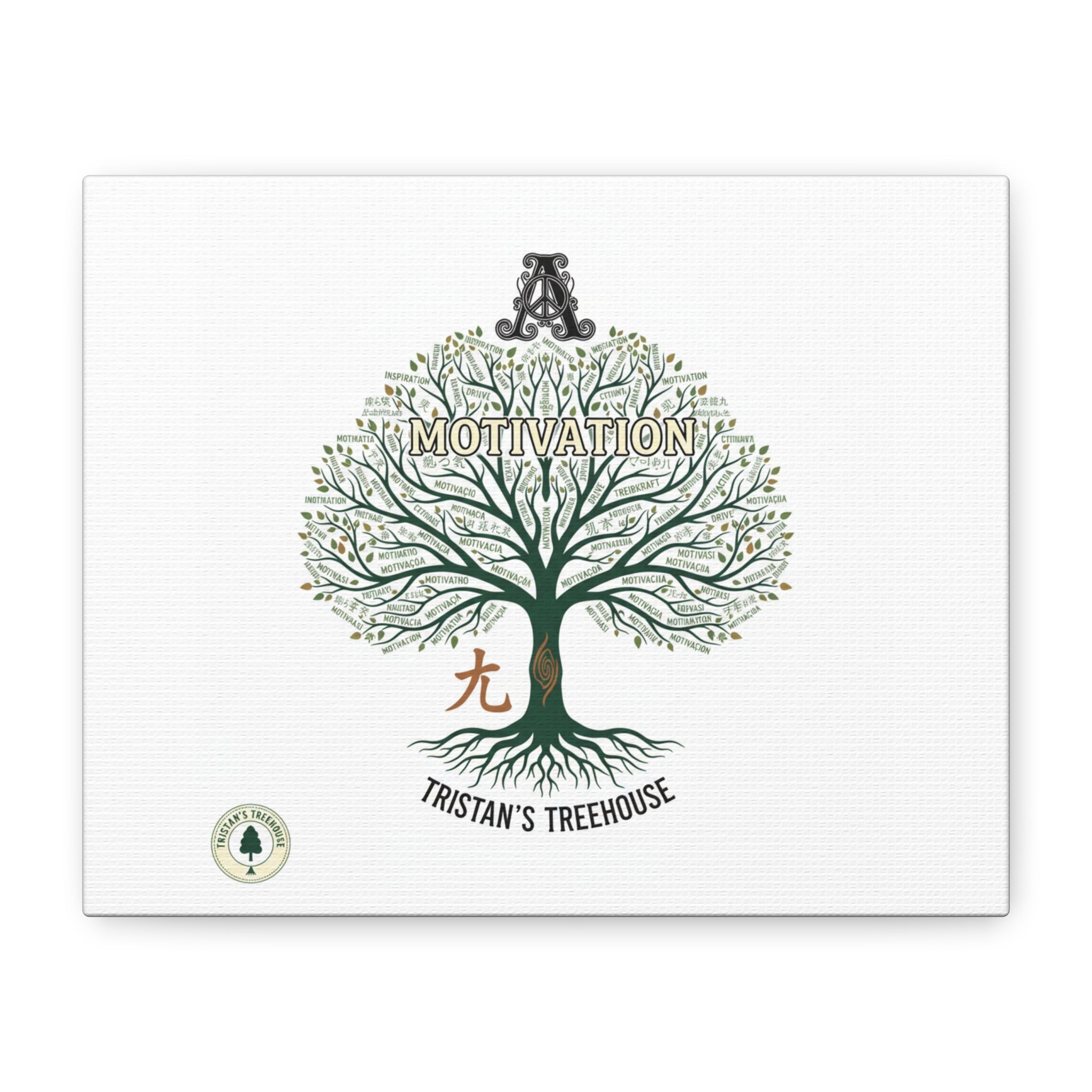 Handwritten Doodle Tree Canvas | Matte Stretched Wall Art