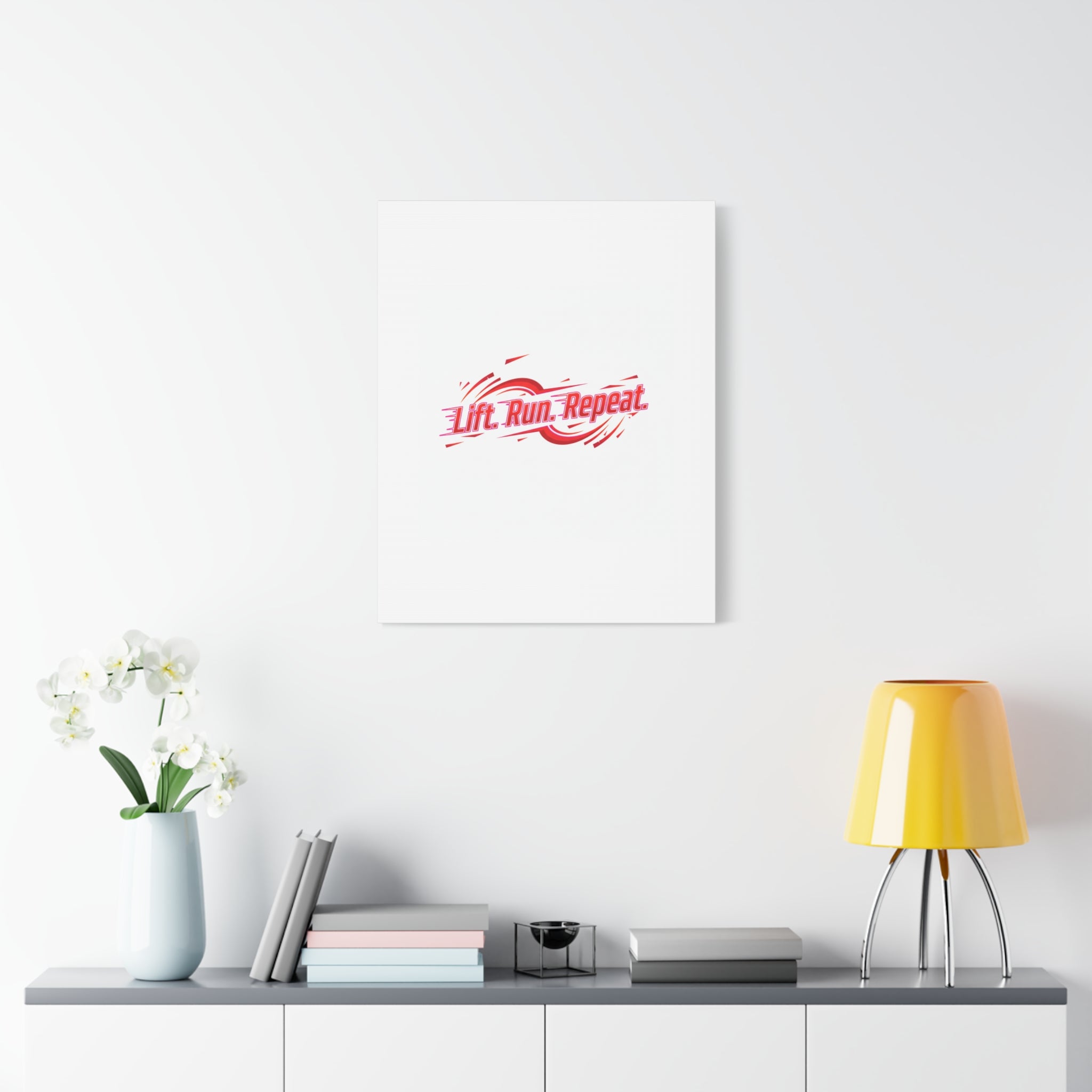 Lift Run Repeat Canvas | Fitness Wall Art, Gym Motivation