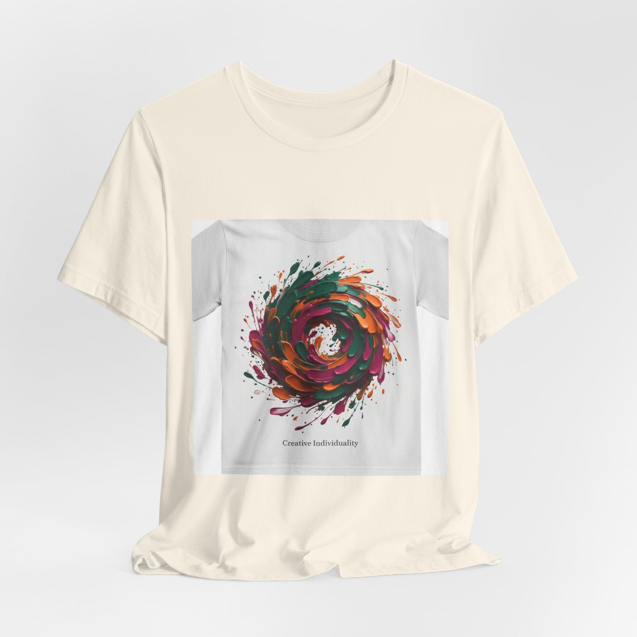 Abstract Floral Swirl Tee | Painterly Brushstroke Apparel, Artsy Graphic Design