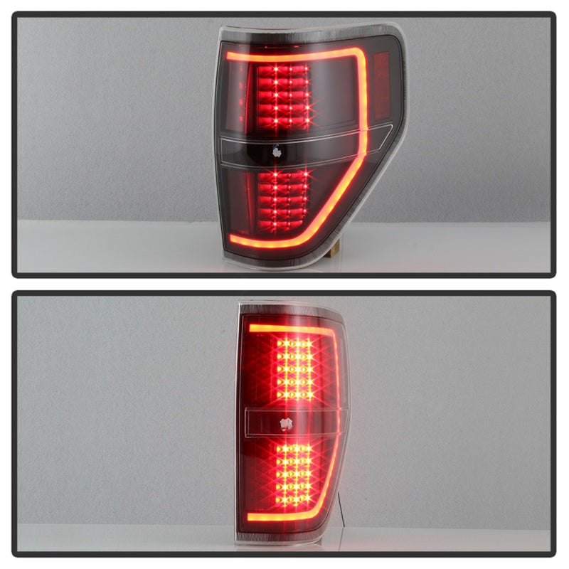 SPYDER xTune 09-14 Ford F-150 Light Bar LED Tail Lights - Black (ALT-JH-FF15009-LBLED-BK) 9042188