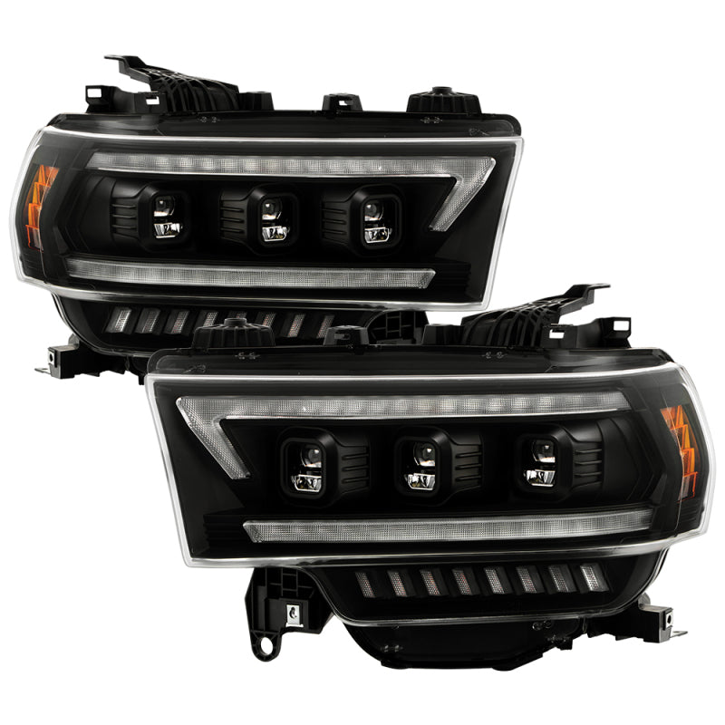 SPYDER 19-22 Dodge Ram 2500/3500 (Halogen Model Only) Proj. Headlights (PRO-YD-DR19HDHALAP-SEQ-BK) 5088604