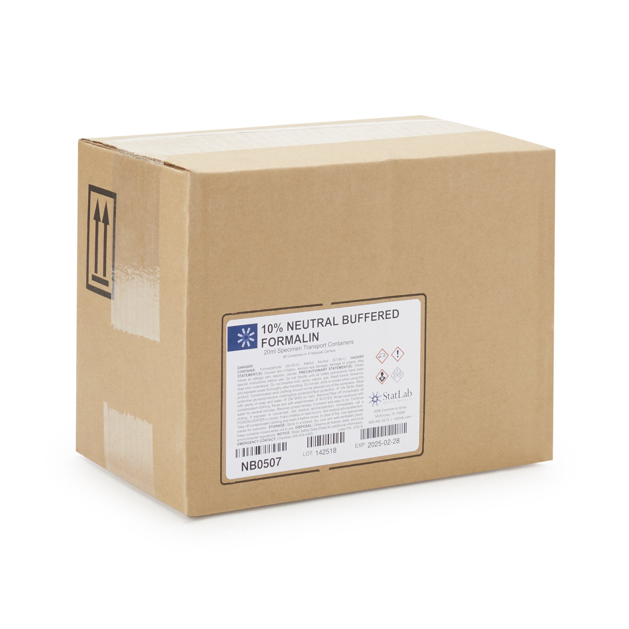 StatClick™ Prefilled Formalin Container, 10 mL Fill in 20 mL NB0507