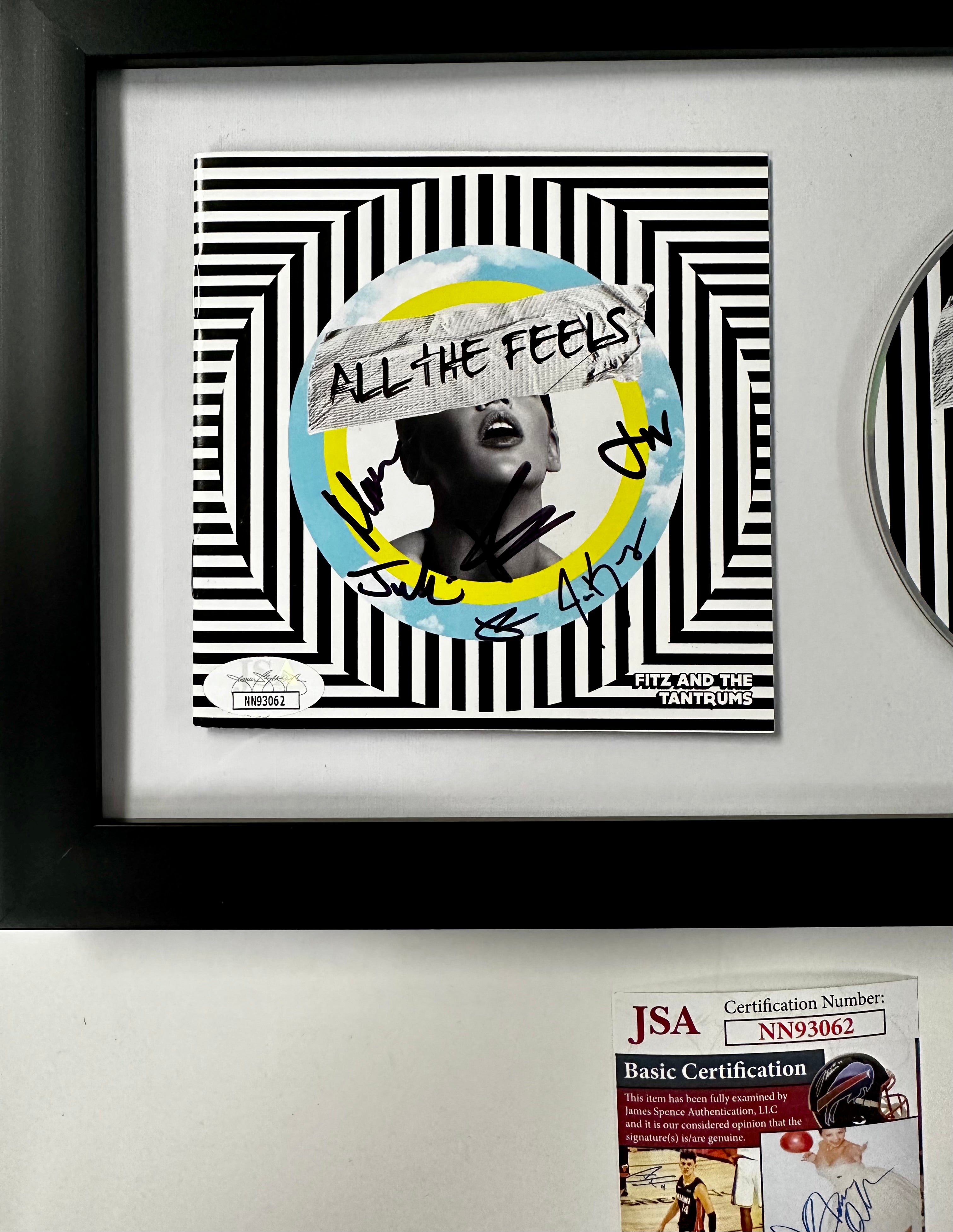 Fitz And The Tantrums Signed All The Feels Framed CD Booklet With JSA COA