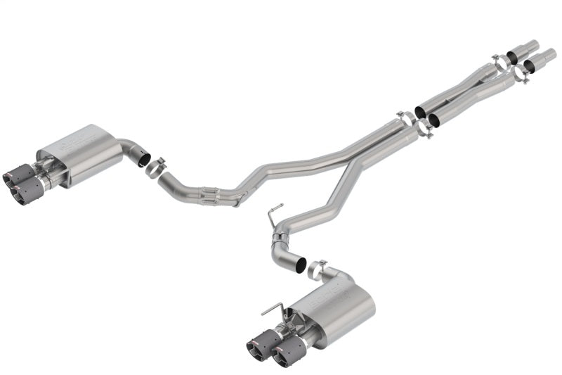 Borla 2018 Ford Mustang GT 5.0L AT/MT 3in Atak Catback Exhaust w/ Valves (Carbon Fiber Tip) 140743CF