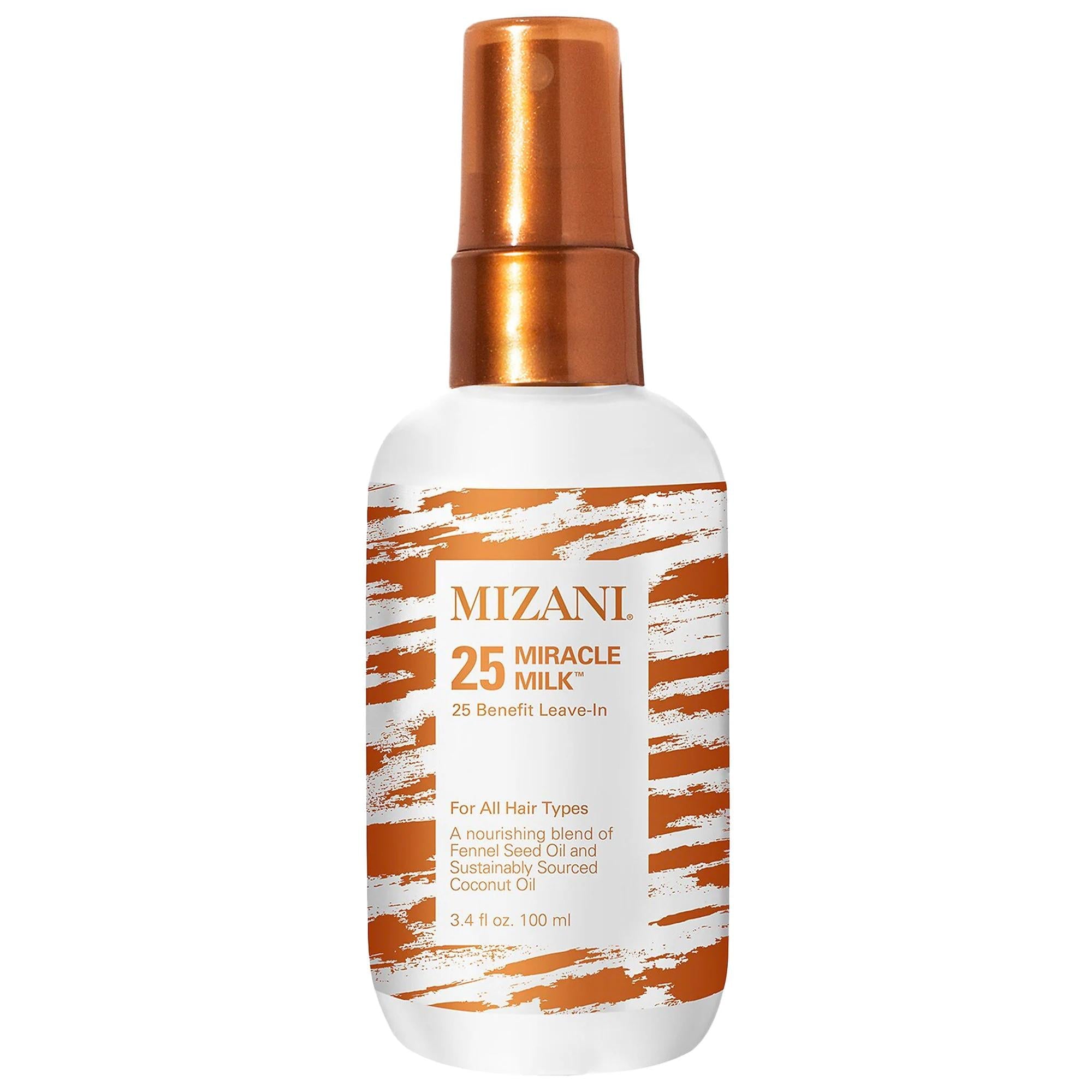 Miracle Milk Heat Protectant Leave-In Conditioner by 25 Miracle - Moisturizing, Detangling, and Curl Enhancing Spray