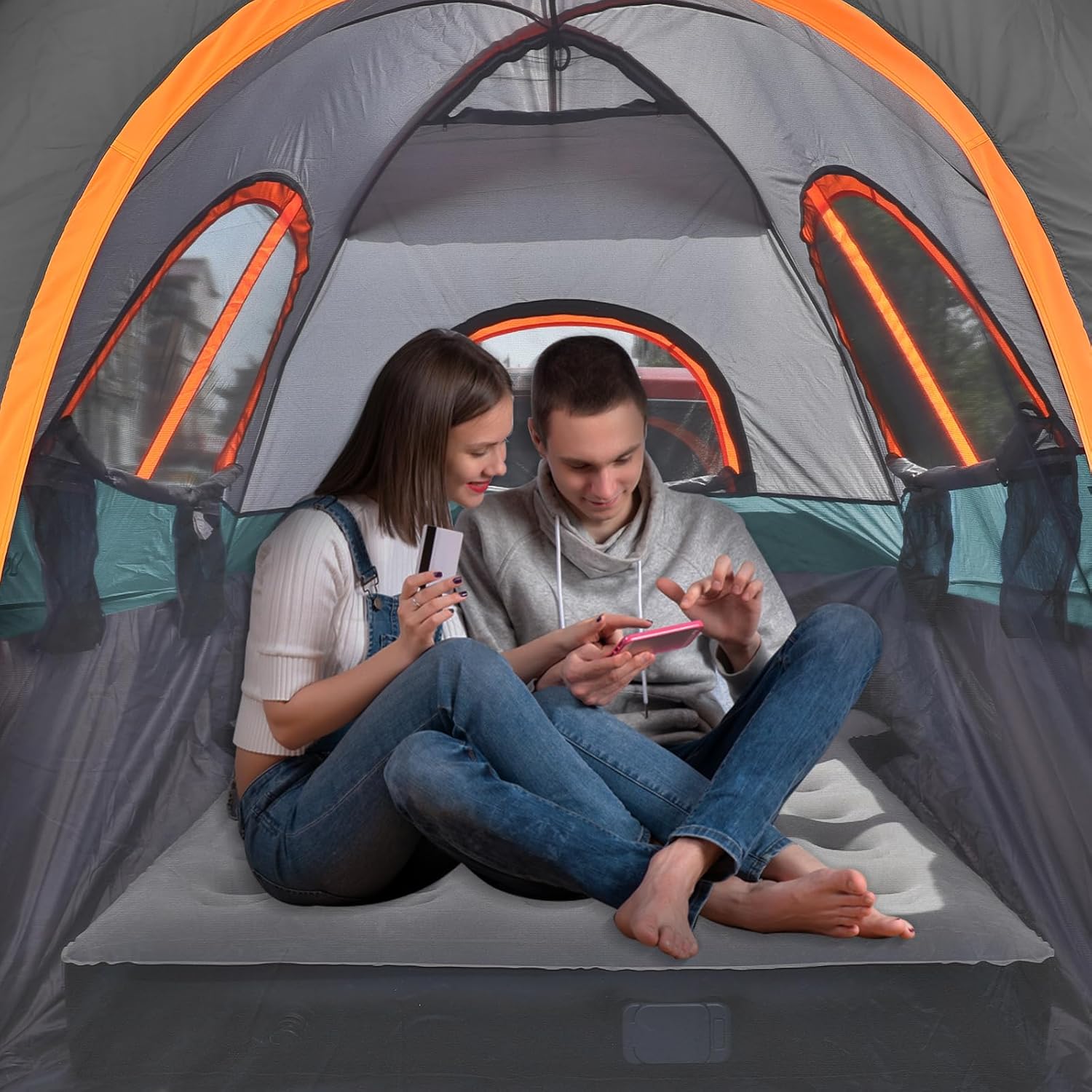Umbrauto Truck Bed Tent with Awning,Fits 5.5-5.8 ft Truck Beds | PU3000mm Waterproof Pickup Tent