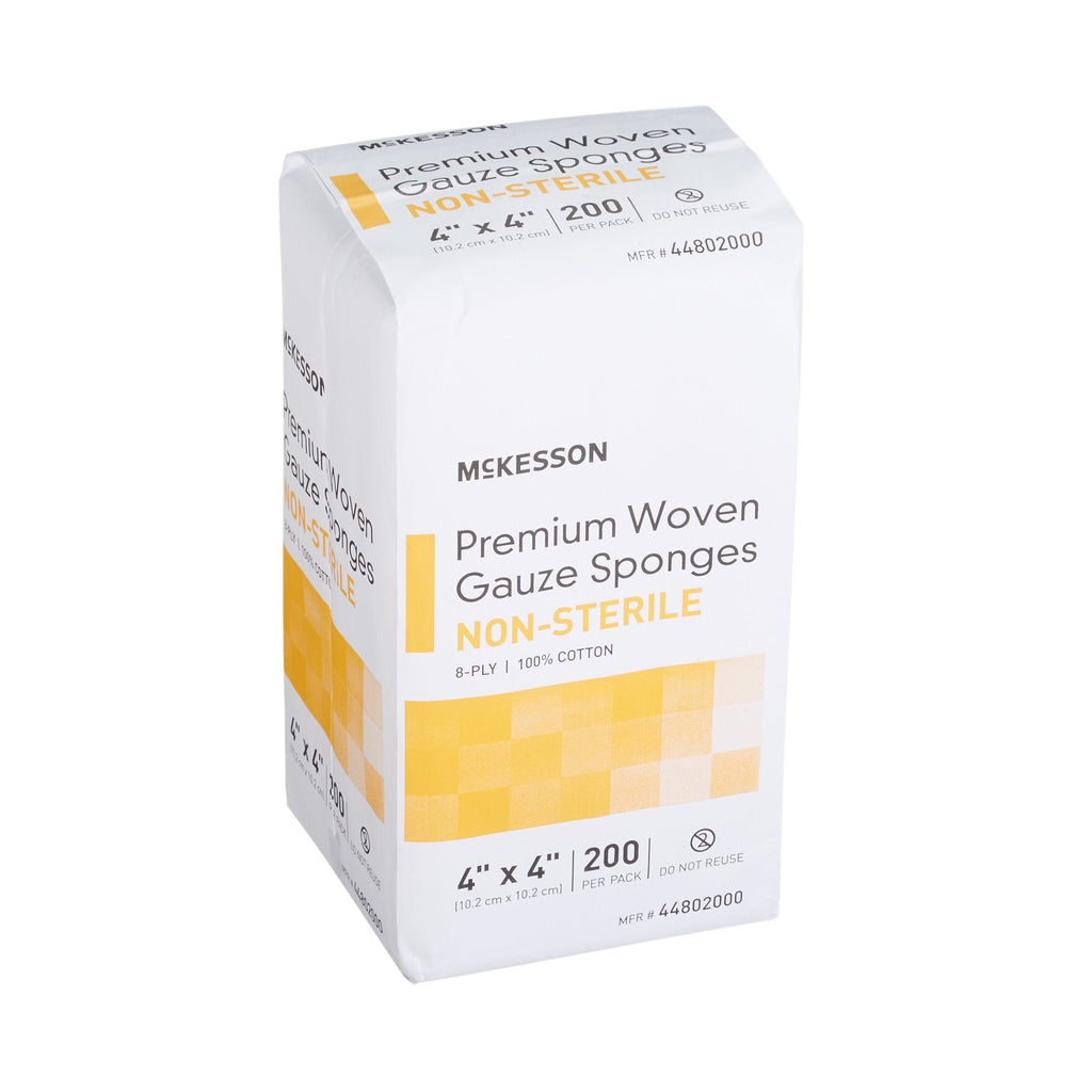 McKesson Gauze Sponge, 4 x 4 Inch, 8-Ply 44802000