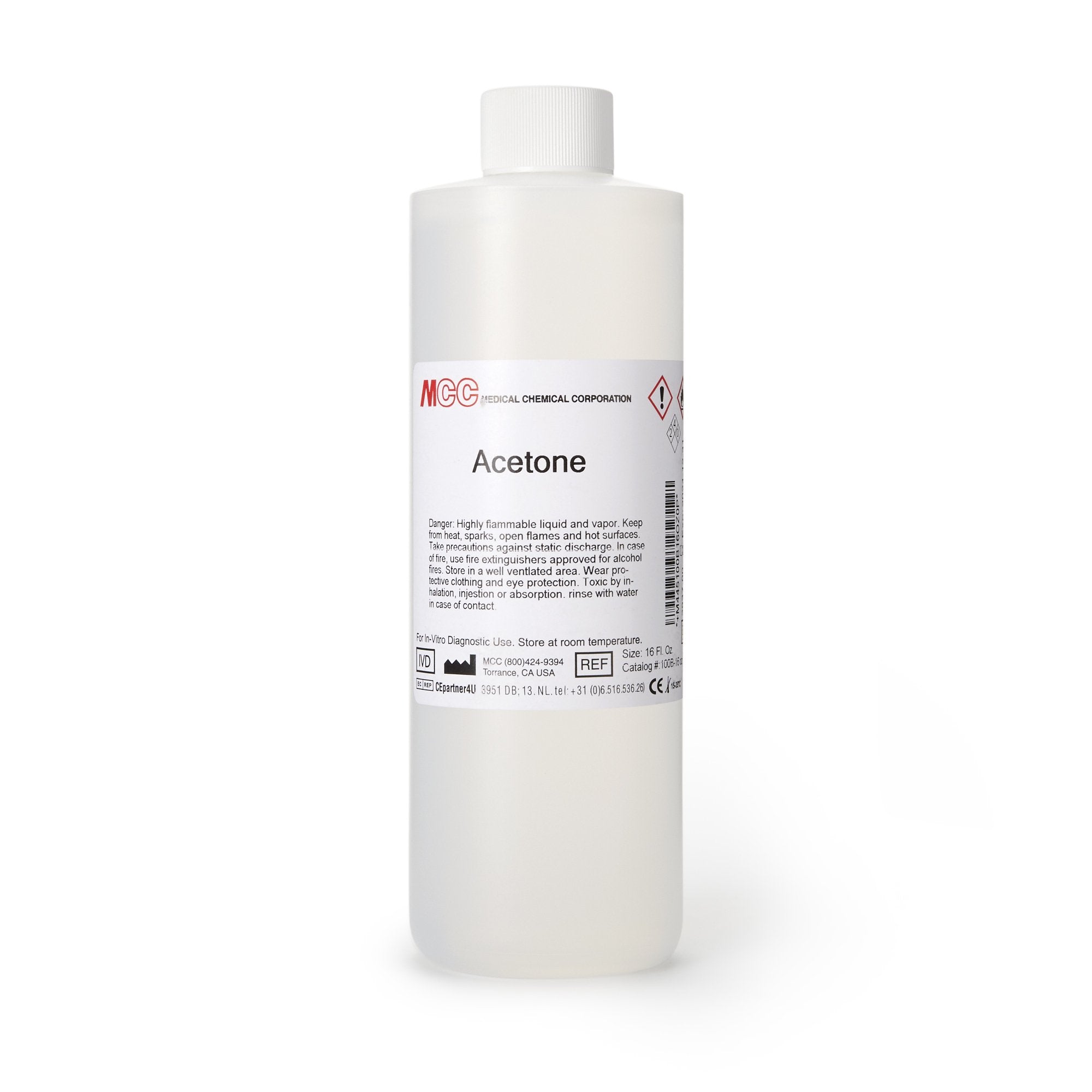 Medical Chemical Acetone Chemistry Reagent, 16-ounce Bottle 100B-16OZ