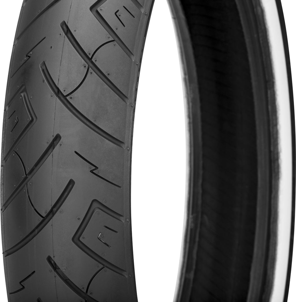 SHINKO, Shinko Tire 777 Cruiser Heavy Duty Front 130/60-23 75H Bias Tire with White Walls
