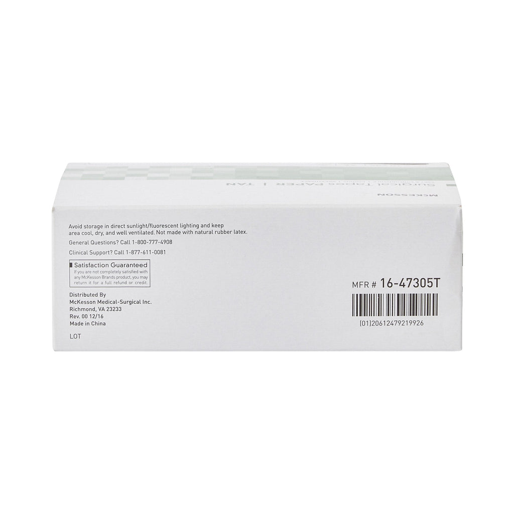 McKesson Paper Medical Tape, 1/2 Inch x 10 Yard, Tan 16-47305T