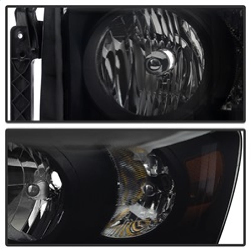 SPYDER Xtune Dodge Ram 1500 06-08 Amber Crystal Headlights Black Smoked HD-JH-DR06-AM-BSM 9030369