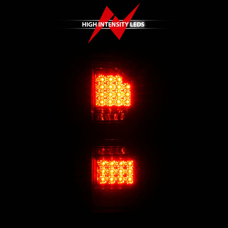 ANZO 2014-2018 GMC Sierra LED Tail Lights Black Housing Smoke Lens 311398