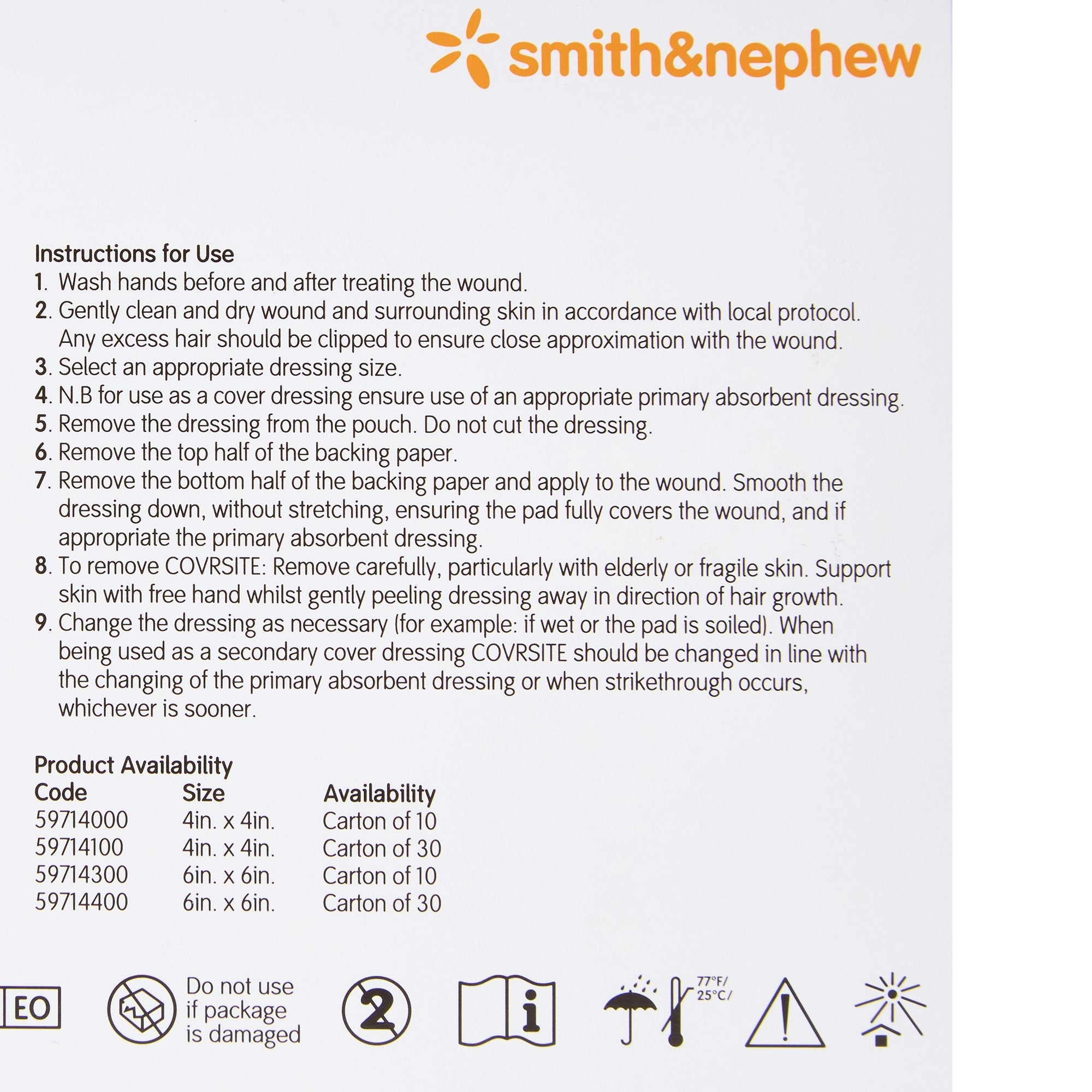 Covrsite Composite Dressing, 4 x 4 Inch 59714000