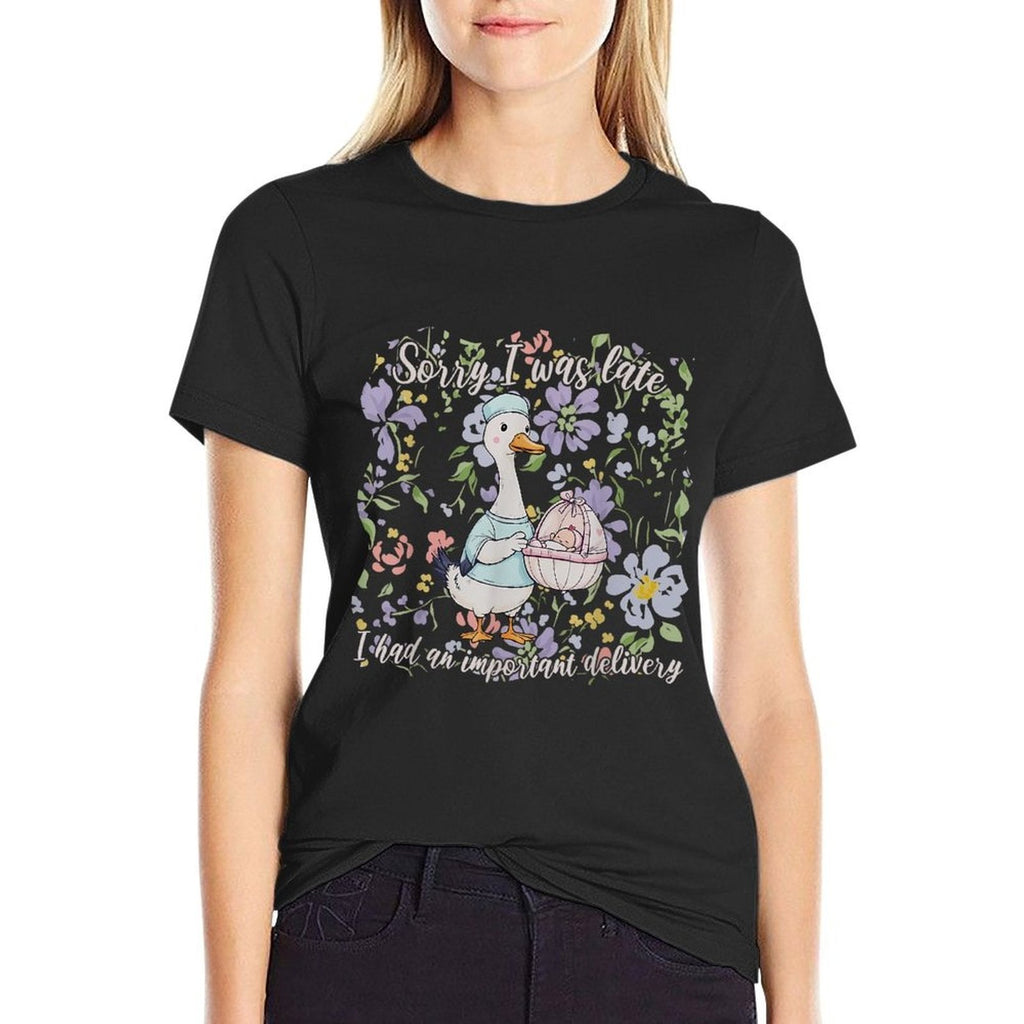 Mother Baby Nurse Silly Goose MBU NICU Postpartum Nursing  Slim-fit Cut T-Shirt
