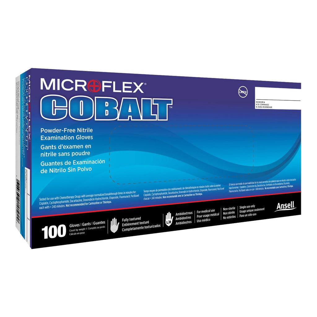 Microflex® Cobalt® Nitrile Exam Glove, Medium, Blue N192