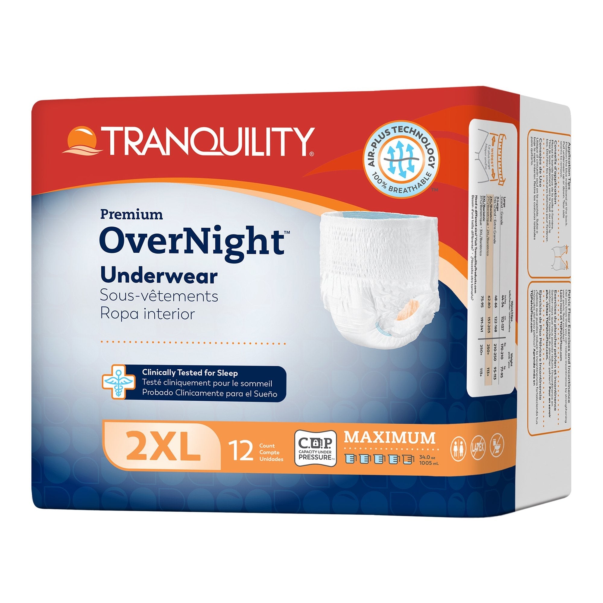 Tranquility Premium OverNight Disposable Absorbent Underwear, 2XL 2118