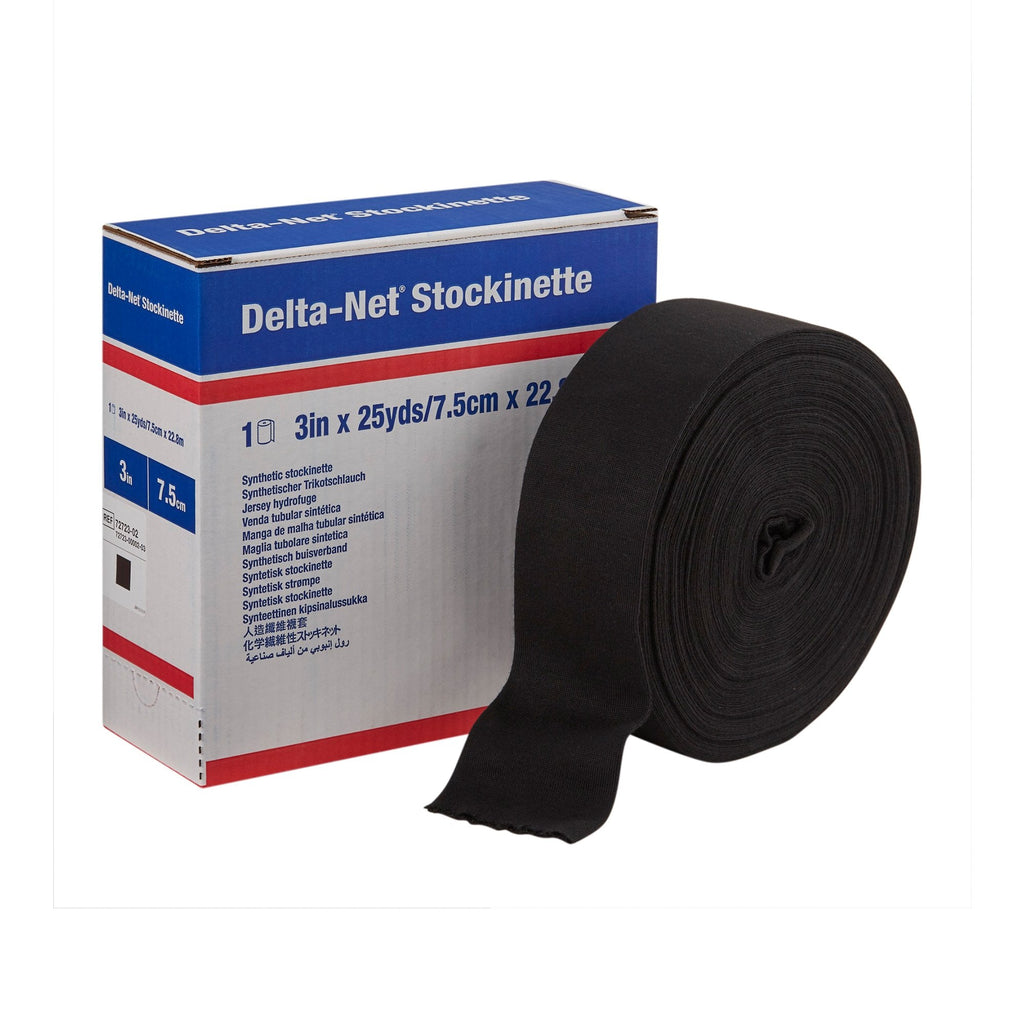Delta-Net® Black Synthetic Compression Stockinette, 3 Inch x 25 Yard 7272302