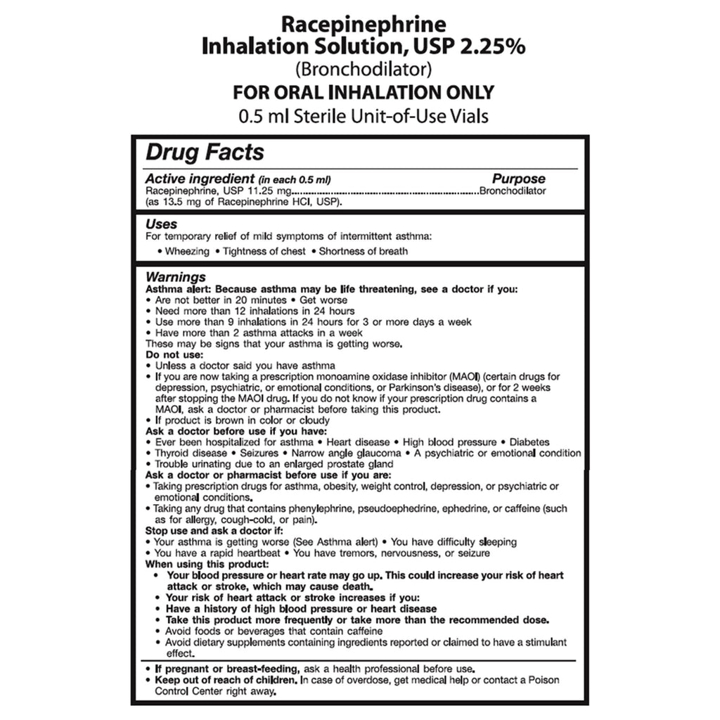 Nephron Inhalation Solution, 0.5 mL Vial 00487590199