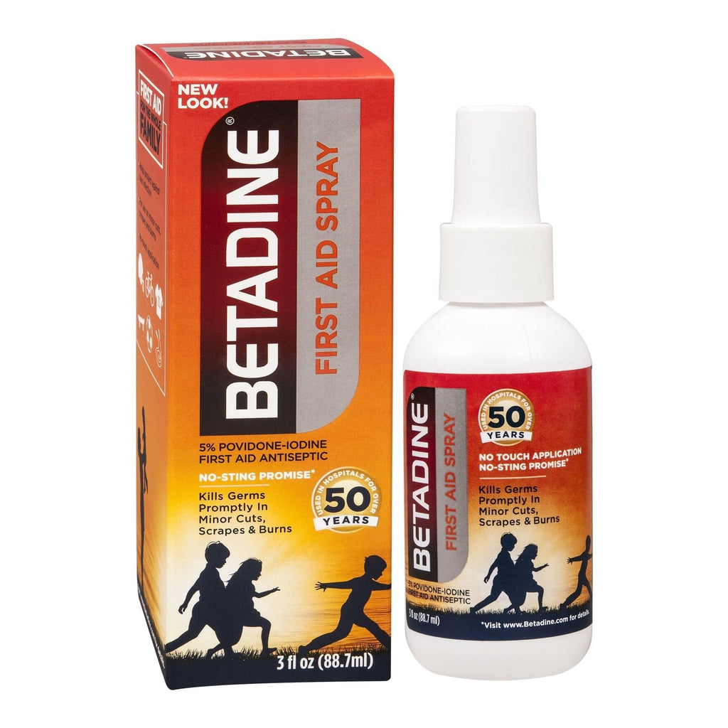 Betadine® Povidone-Iodine Antiseptic, 88.7 mL spray bottle 67618016003