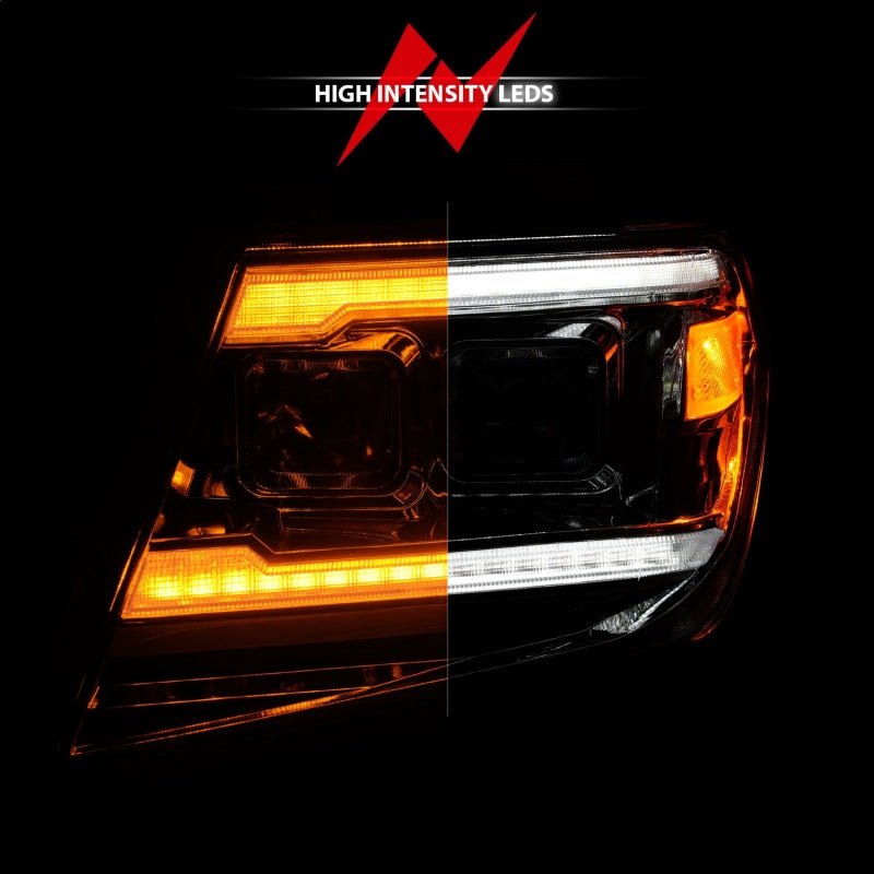 ANZO 09-20 Nissan Frontier Chrome Projector Plank Style DRL w/ Switchback & Sequential LED DRL 111598