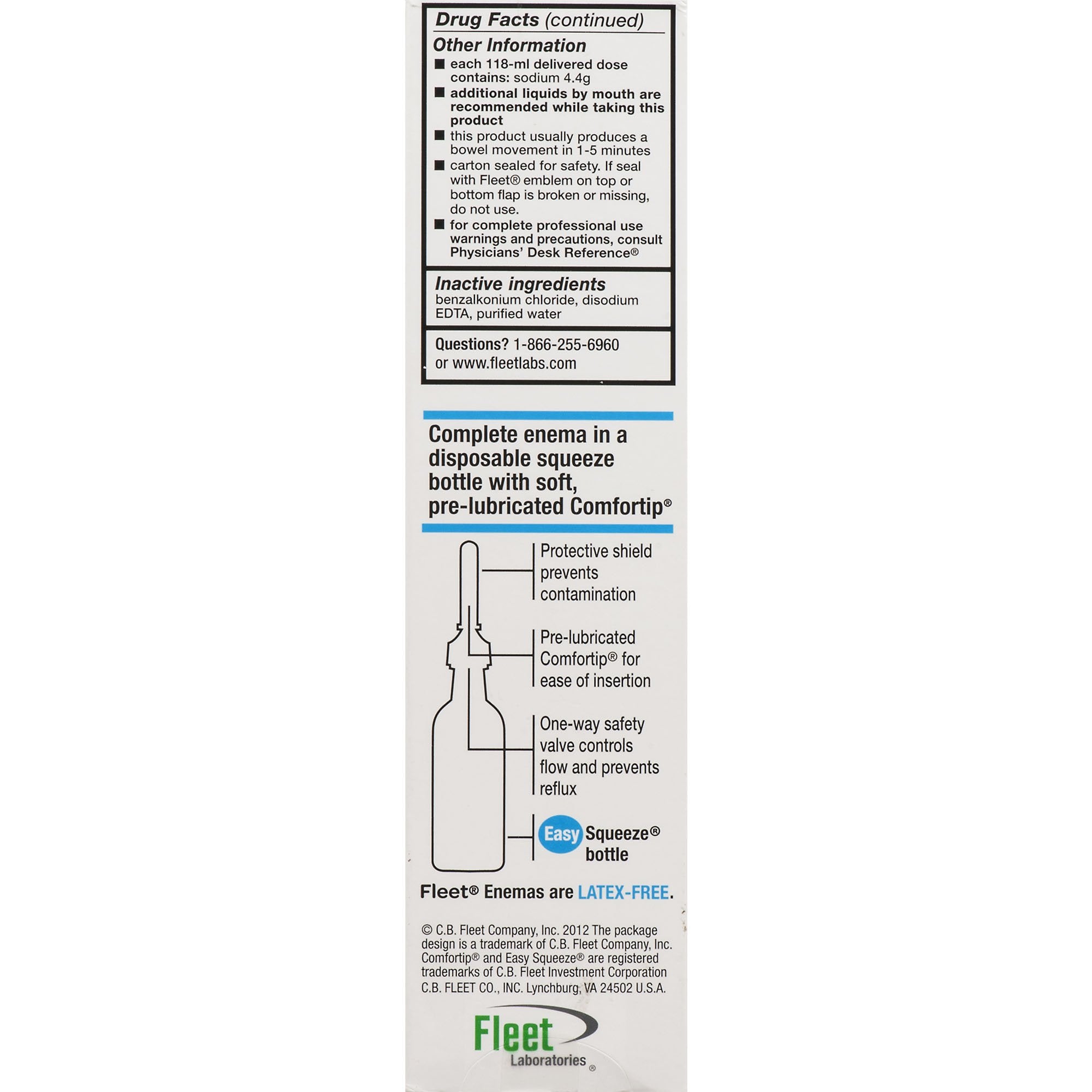 Fleet® Enema, 4.5-ounce squeeze bottle 00132020140