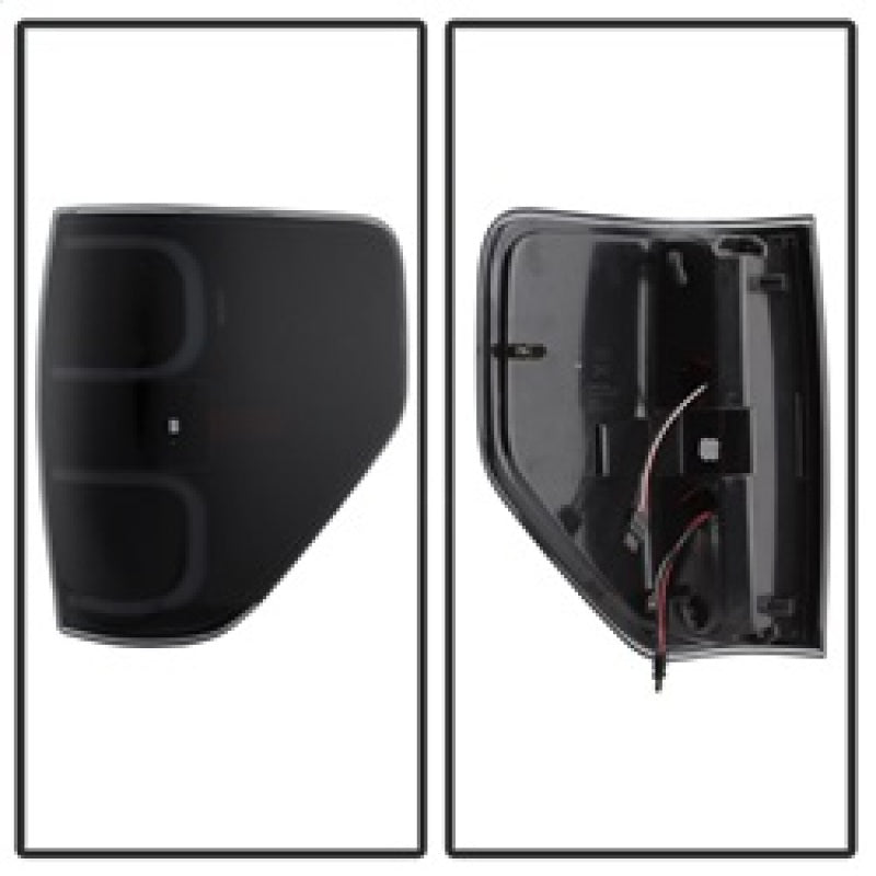 SPYDER xTune Ford F150 09-14 LED Tail Lights - Black ALT-ON-FF15009-LBLED-BSM 9038495