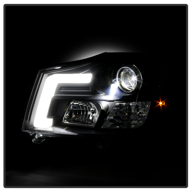 SPYDER 04-15 Nissan Titan High-Power LED Module Equipped Headlights - Black (PRO-YD-NTI04PL-BK) 5088406