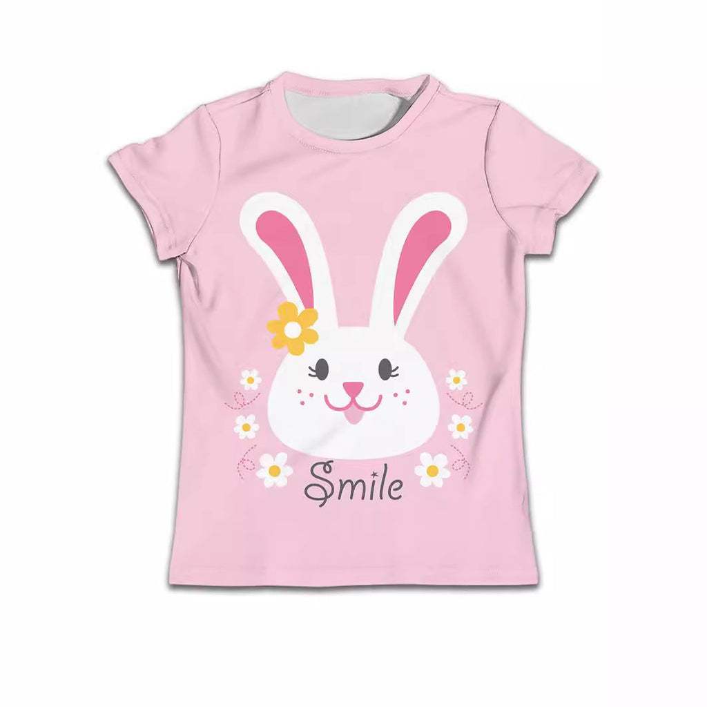Children Boy T-shirt Clothes Casual Soft T-shirt Cute Cat Cartoon Pattern