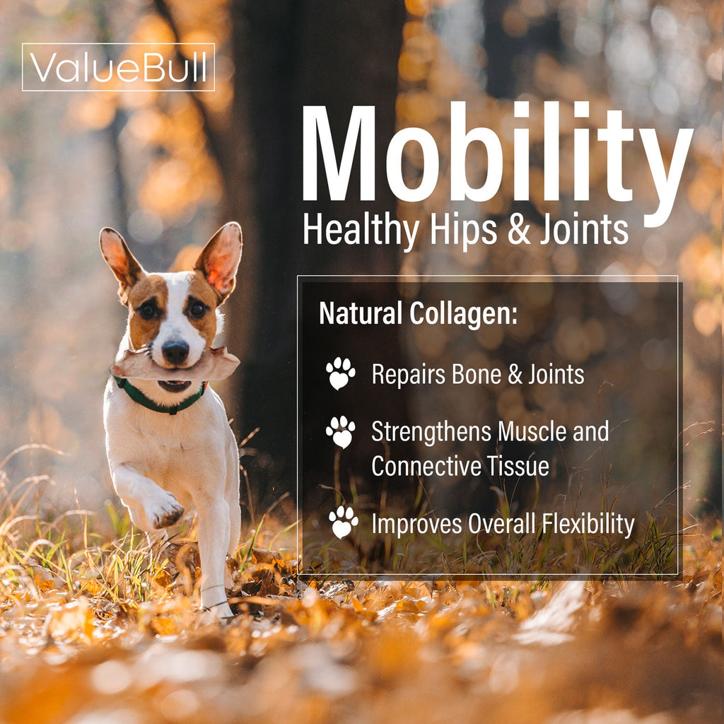 ValueBull USA Collagen Chips Dog Chews, Natural Long-Lasting Dog Treats, 50 Count