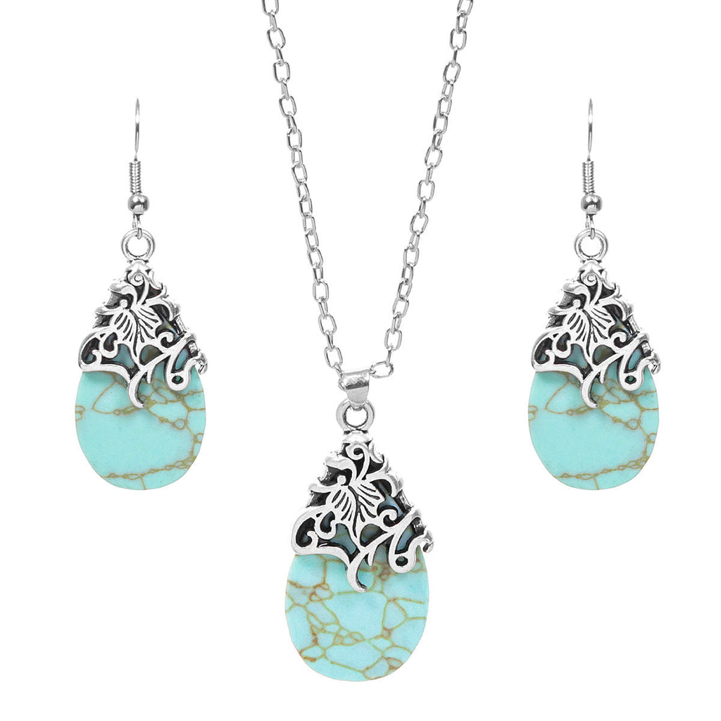 New Vintage Earrings Necklace Exquisite Fashion Necklace Bohemian Party Accessories