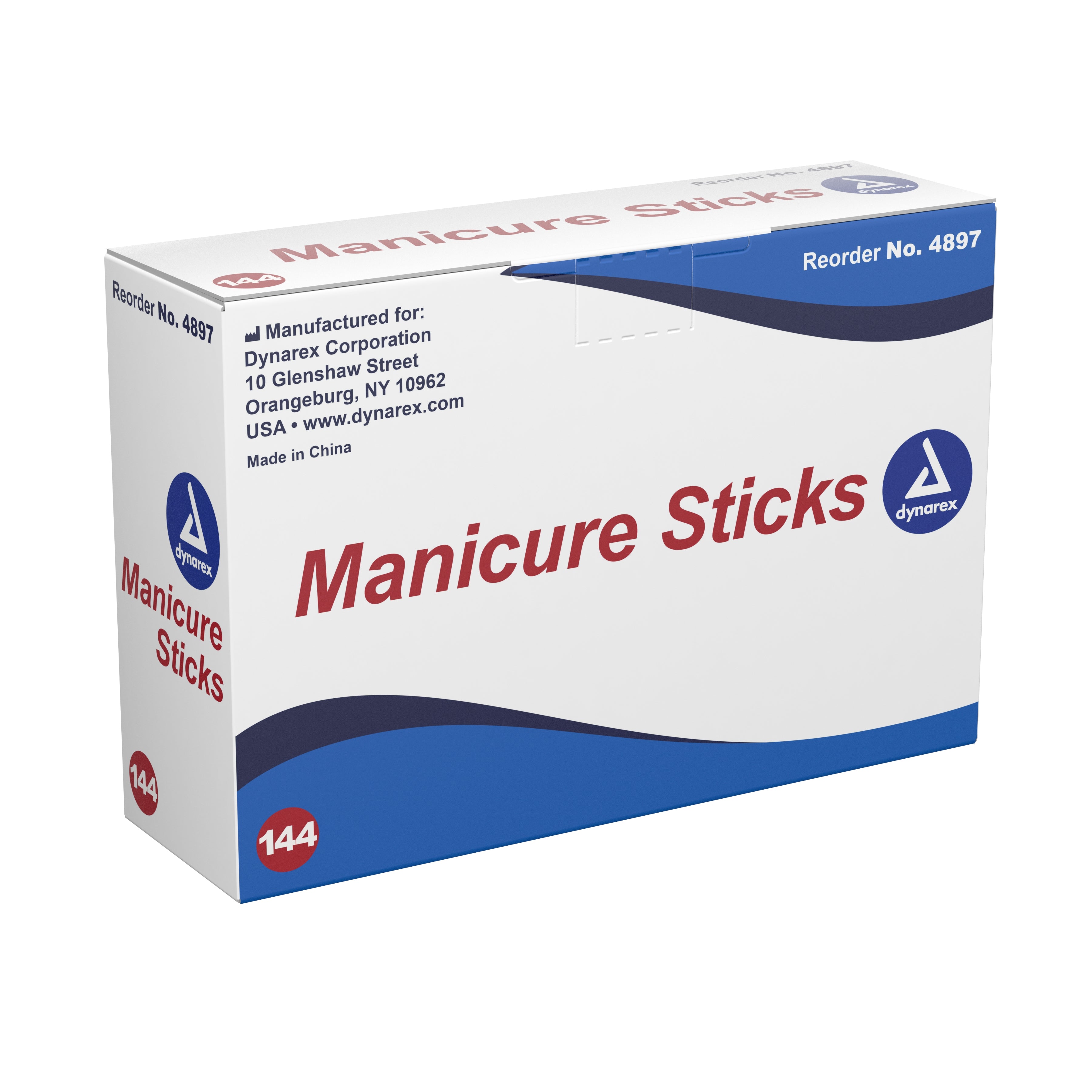 dynarex® Wooden Manicure Sticks, 4.5 Inches 4897