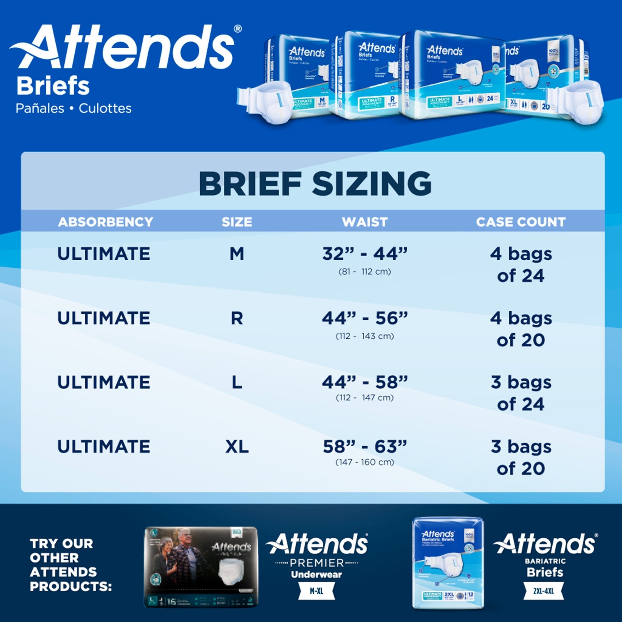 Attends® Advanced Briefs, X-Large DDC40