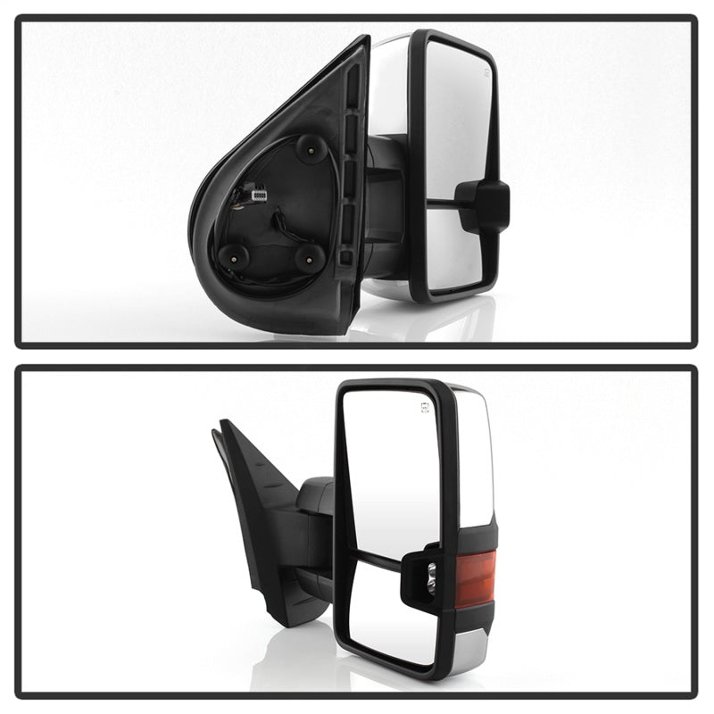 SPYDER xTune Chevy Silverado 07-13 Heated Amber LED Signal Mirrors Chrome MIR-CSIL07S-G3C-PWH-AM-SET 9936760
