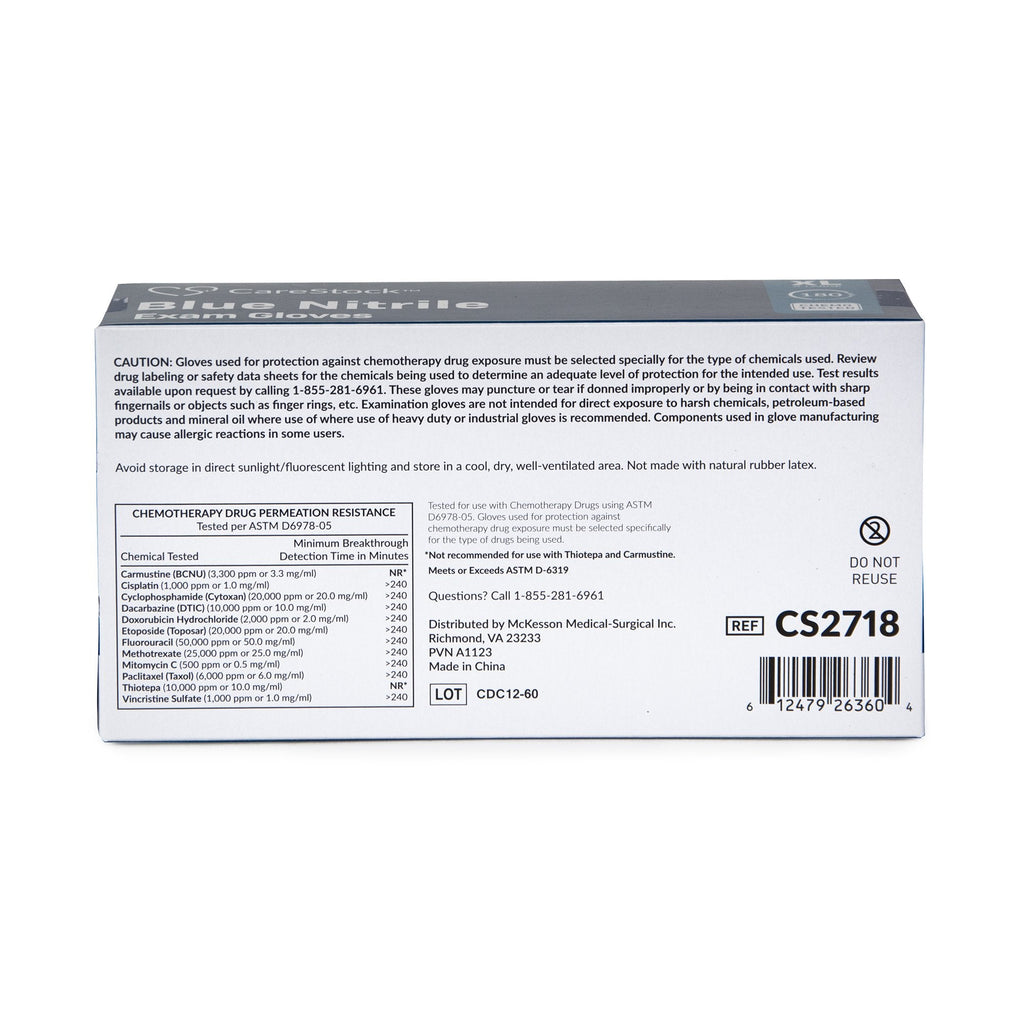 CareStock™ Nitrile Exam Glove, Extra Large, Blue CS2718