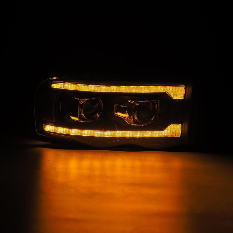 AlphaRex 02-05 Dodge Ram 1500 PRO-Series Projector Headlights Plank Style Chrome w/Seq Signal 880571 *Discontinued